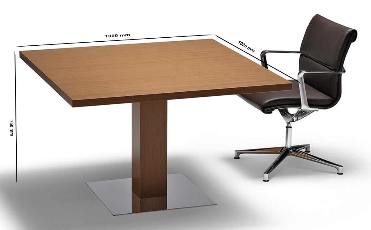 Size Arche Rectangular Meeting Tables With Chrome Base