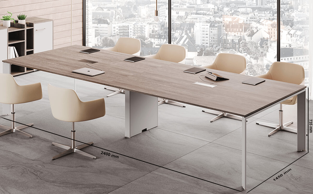 Size Bramante Large Straight Meeting Table Size Bramante Large Straight Meeting Table