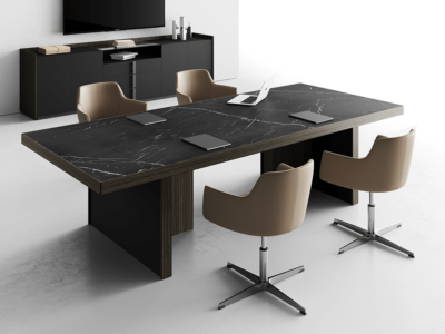 Vittoria Meeting Table In Thunder Night Matte Mainimg