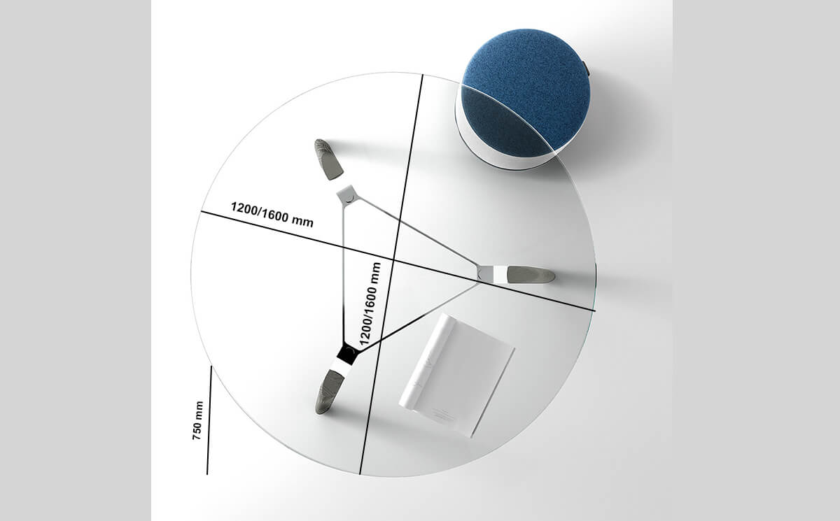 Yafi 1 – Glass Round Meeting Table