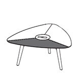 Triangular Table (6 Persons)