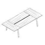 Wood Veneer Top Medium Rectangular Shape Table (10 and 12 Persons)