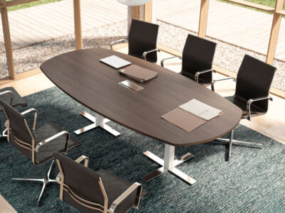 Yajushi 1 – Barrel Shaped Meeting Table With 1 Top Access
