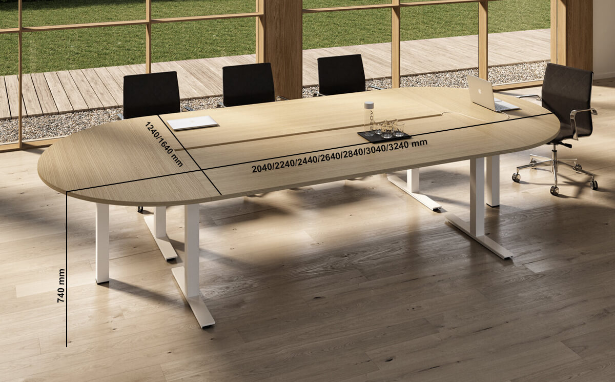 Yajushi Meeting Table With 2 End Elements
