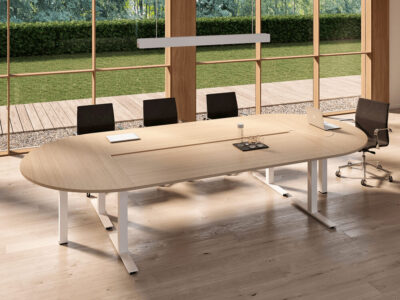 Yajushi – Oval Shaped Meeting Table With 2 End Elements