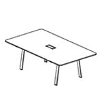 Small Rectangular Shape Table (6,8 and 10 Persons)