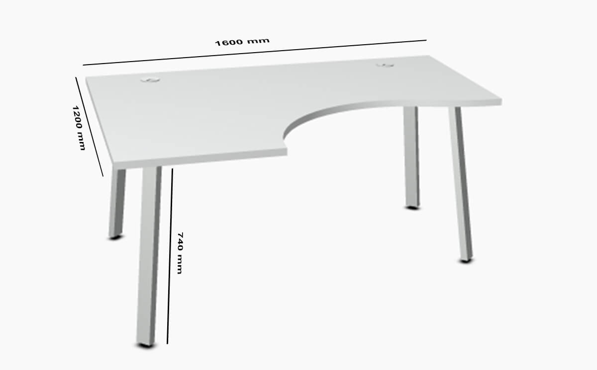 Fransco Corner Desk Dimension Sizes