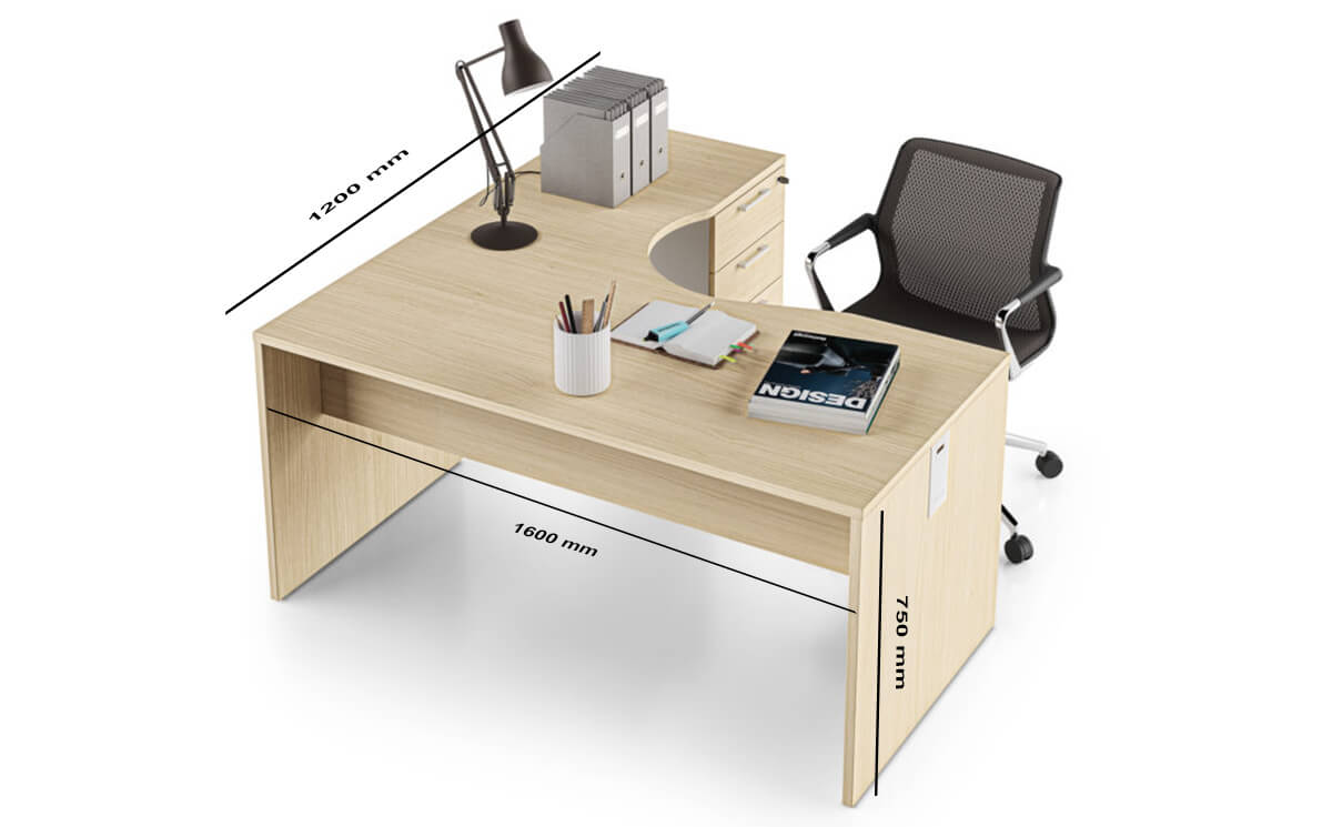 Monte Corner Dimension Desk Sizes