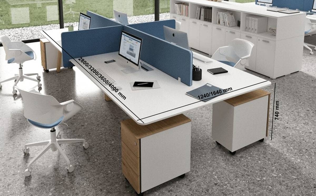 Minimo 4 – Back To Back Simple Operator Desk With Wood Finish Legs Size Image Minimo 4 – Back To Back Simple Operator Desk With Wood Finish Legs Size Image