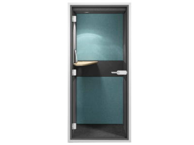 Abramo Acoustic Office Phone Booth With Ventilation And Ergonomic Table 2