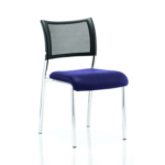 Dale – Mesh Back Visitor Chair Chrome Withoutarms Blue