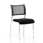 Dale – Mesh Back Visitor Chair Chrome Withoutarms Black
