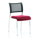 Dale – Mesh Back Visitor Chair Chrome Withoutarms Cherry