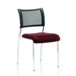 Dale – Mesh Back Visitor Chair Chrome Withoutarms Chilli