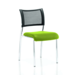 Dale – Mesh Back Visitor Chair Chrome Withoutarms Green