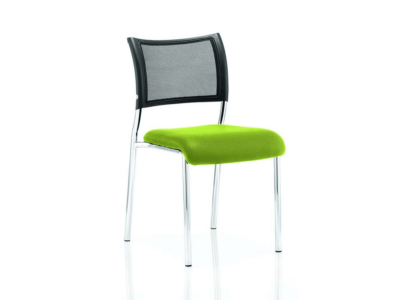 Dale – Mesh Back Visitor Chair Chrome Withoutarms Green