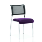 Dale – Mesh Back Visitor Chair Chrome Withoutarms Purple