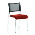Dale – Mesh Back Visitor Chair Chrome Withoutarms Red