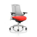 Flex Bespoke Colour Seat In White White Red