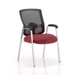 Oregon – Straight Chrome Leg Visitor Chair With Mesh Back Chilli