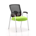 Oregon – Straight Chrome Leg Visitor Chair With Mesh Back Green