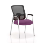 Oregon – Straight Chrome Leg Visitor Chair With Mesh Back Purple