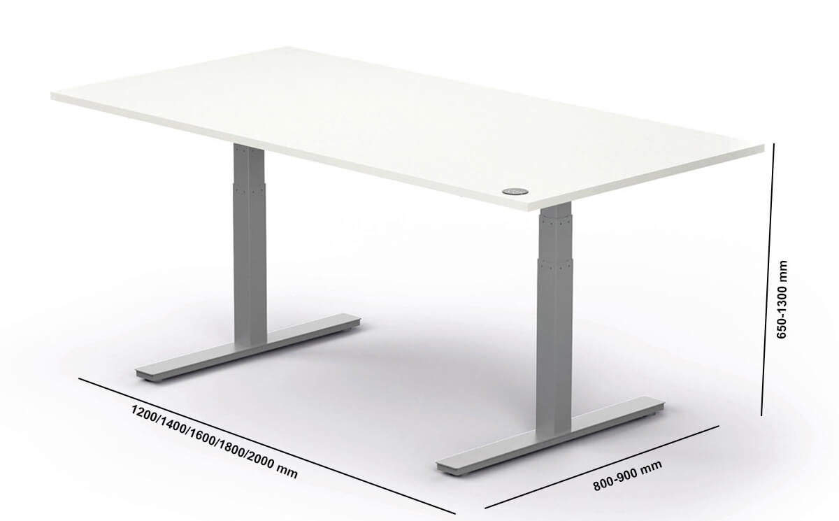 Alfio Standalone Electric Height Adjustable Desk With Optional Return Size Img
