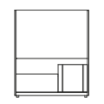 L1400 x D720 x H1650 (One Seat, One Table)