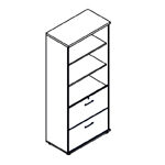 L801 x D432 x H1833 mm (Open Element with 2 Drawers)