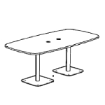 Small Barrel Shape Table (6 Persons)