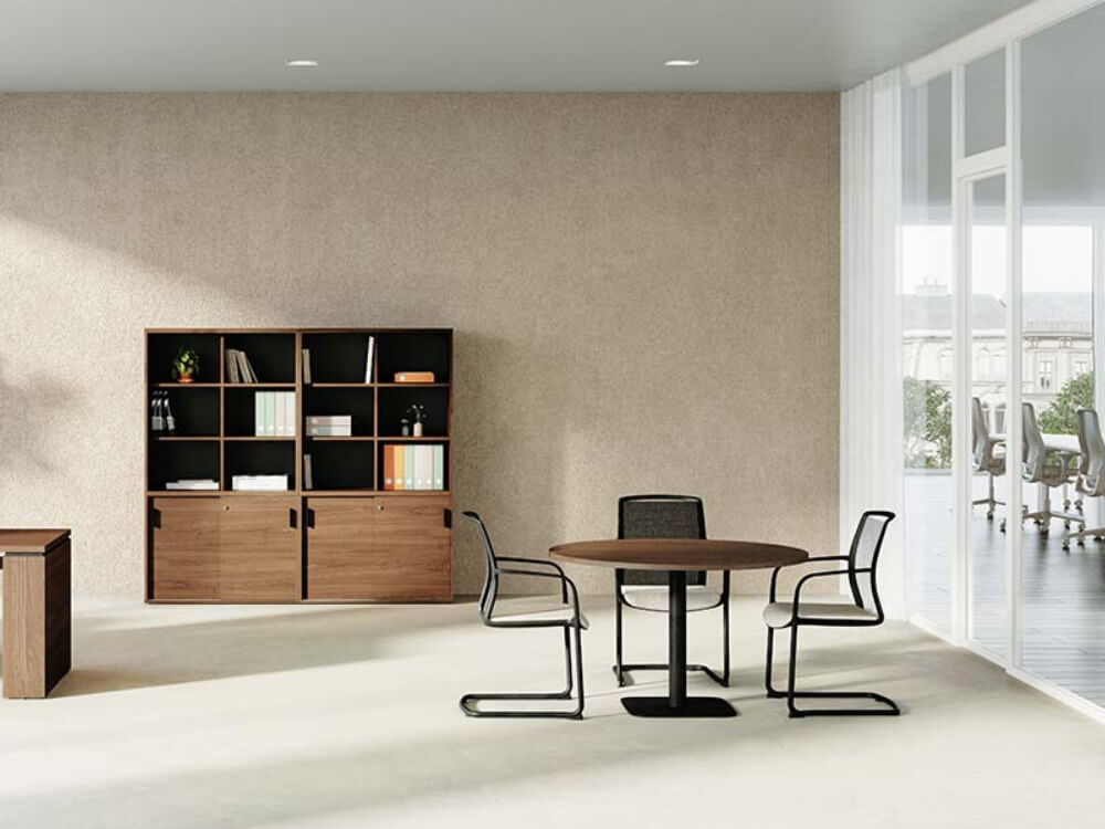 Cosimo 2 – Round & Barrel Shape Table With Central Round Base Img 1