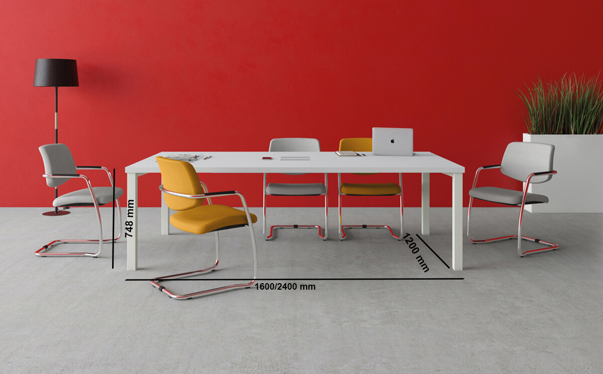 Cosimo Rectangular Desk With Metal Legs Size Img