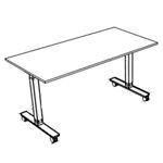 Donella Operational Desk With Height Adjustable Legs Andcastors