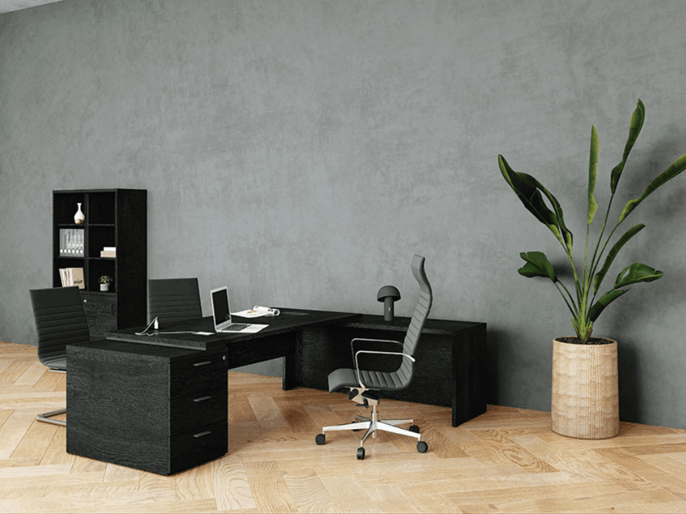 Geno – Rectangular Executive Desk With Panel Legs And Optional Return Supporting Pedestal 09 Img