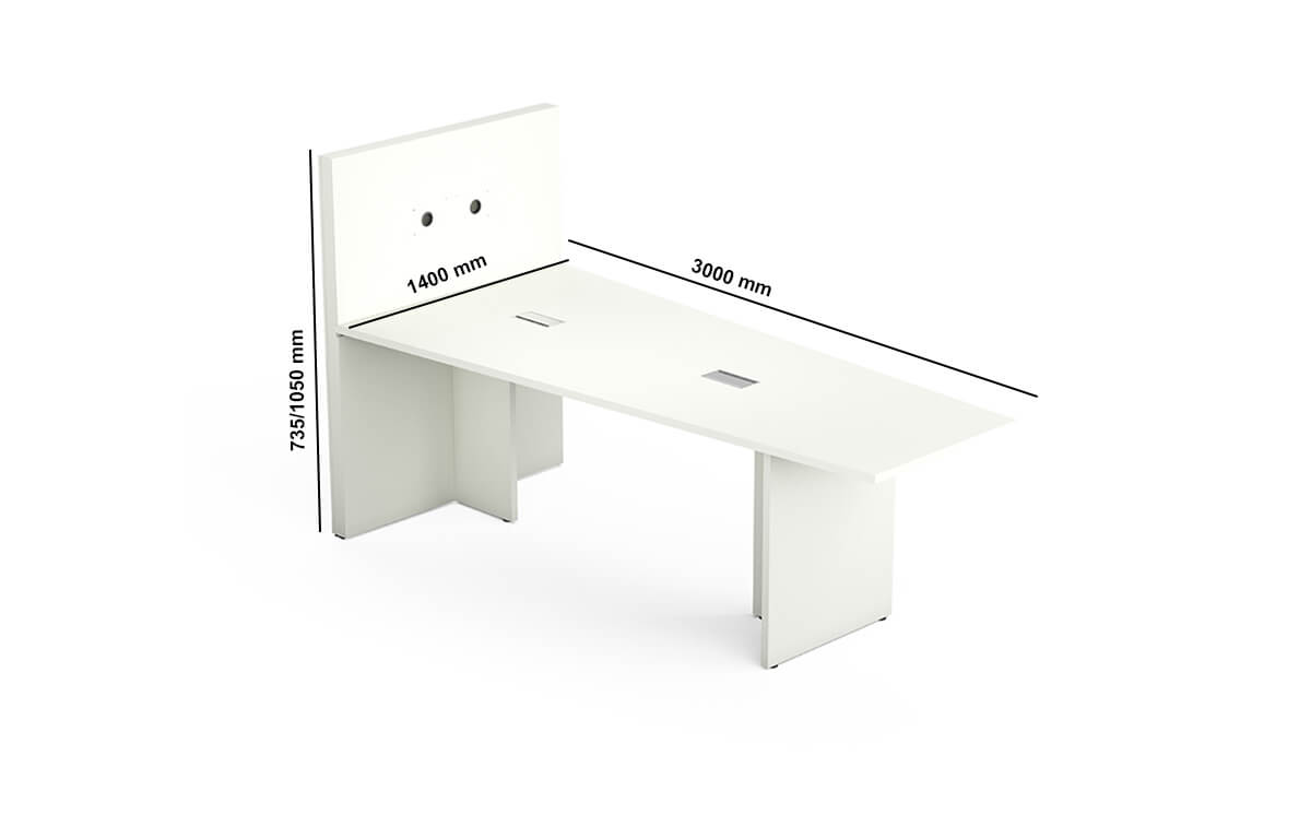 Italo Meeting Table With Media Wall And Panel Legs Size Img
