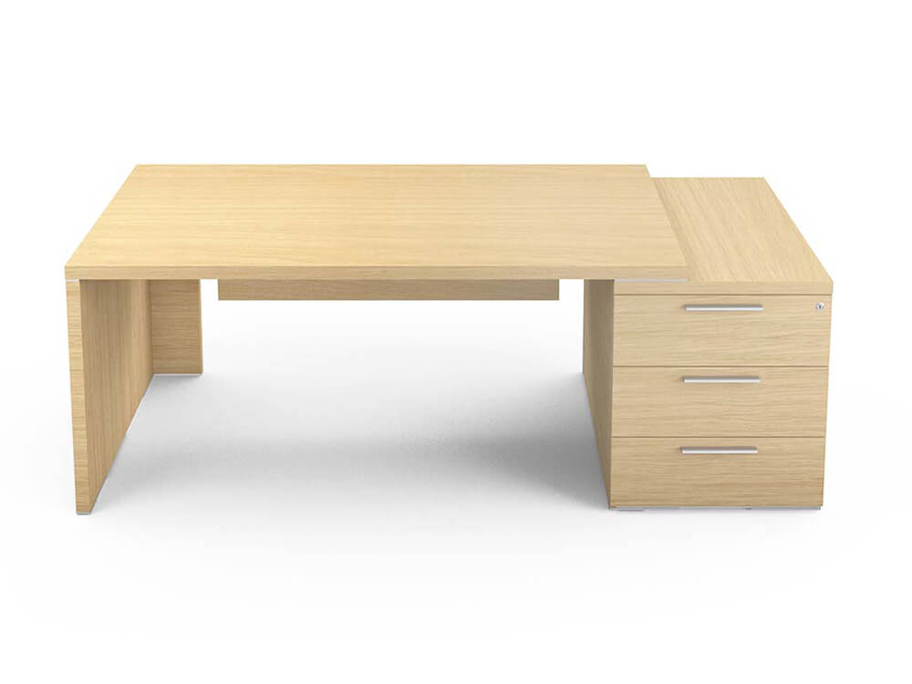 Kara Rectengular Desk With Panel Legs 2