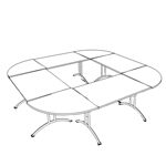 Medium Rectangular Shape Table (12,14,16 and 18 Persons)