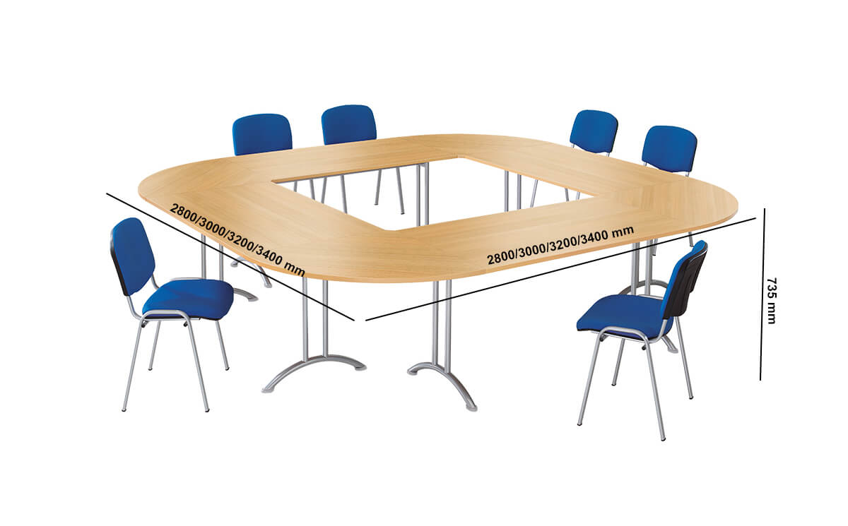 Orazio Rectangular Meeting Table Size Img