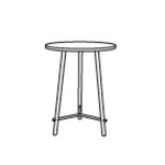 Round Shape Table (2 and 4 Persons H-1095)