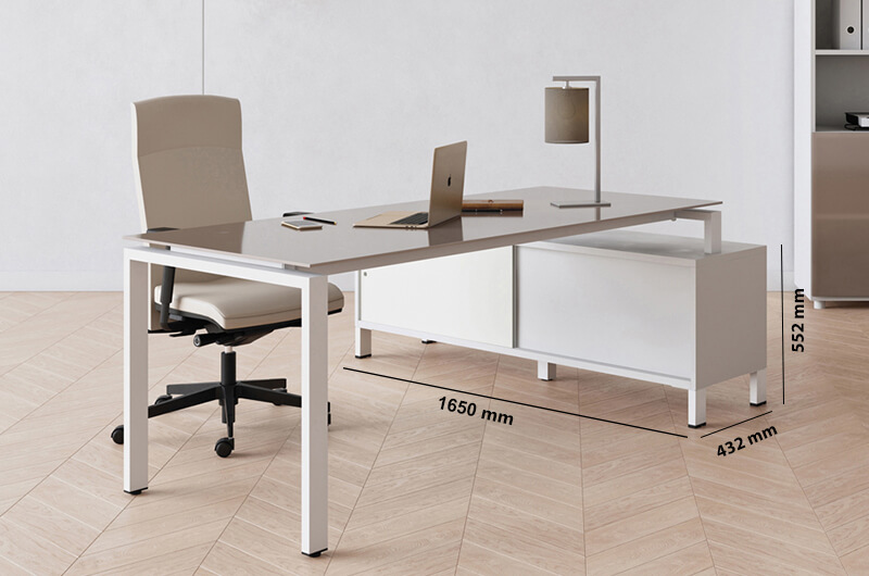 Rio Executive Desk With Glass Top Perfect Addtion
