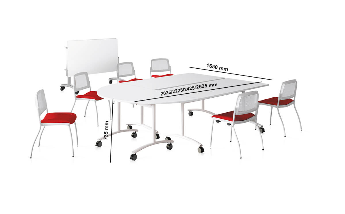 Tosca 1 – Flip Meeting Table Size Image