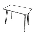 Small Rectangular Shape Table (4,6 & 8 Persons, H1100)