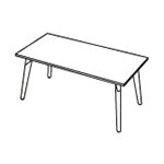 Small Rectangular Shape Table (2, 4 & 6 Persons, H735)
