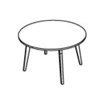 Round Shape Table (4 Persons)