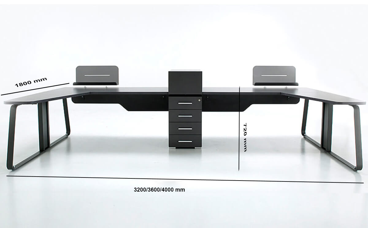 Audrey 2 Exclusive Two People Workstation (side By Side) Size Img