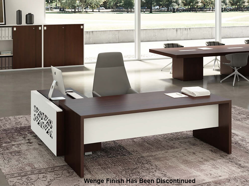 Bruno Grand Executive Desk With Optional Return Credenza Unit 01