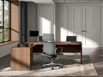 Casa – Wood Finish Executive Desk And Optional Return And Pedestal 02