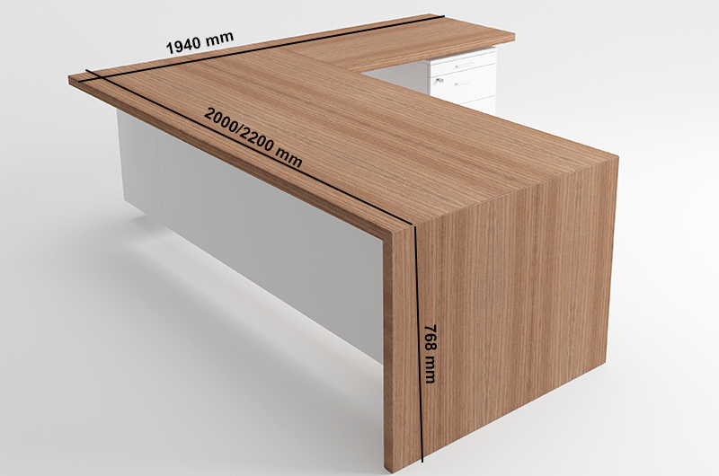 Casa – Wood Finish Executive Desk And Optional Return And Pedestal Size 01 Img