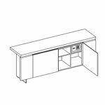 L2400 x D600 x H930 mm (Mobile credenza with safe)
