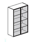 L1078 x D460 x H1567 mm (2 Movable Shelves and 1 Fixed, With Lock with Glass Door)